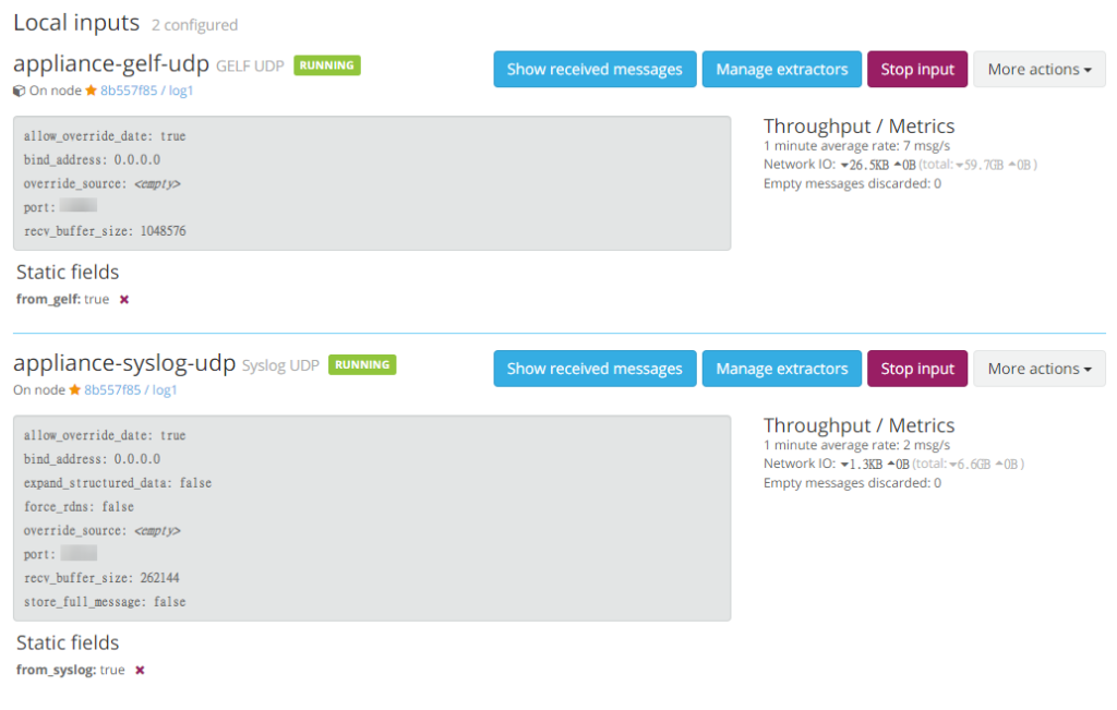 Syslog Inputs