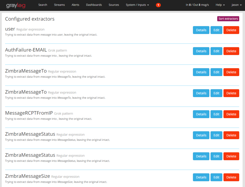 Zimbra Extractors 安裝完成