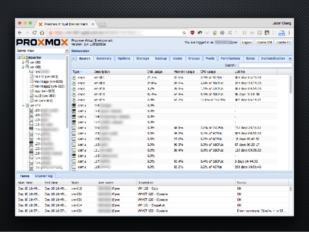 將 FreeNAS 做為 ShareStorage,提供 PVE 做為後端映像檔儲存中心,並啟用快照功能。