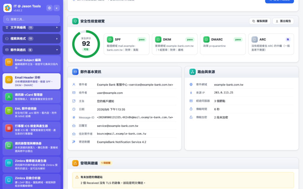 Email Header 分析：安全性檢查、傳遞路徑與風險訊號一次列完