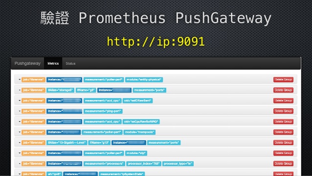 驗證 Prometheus PushGateway 運作狀況